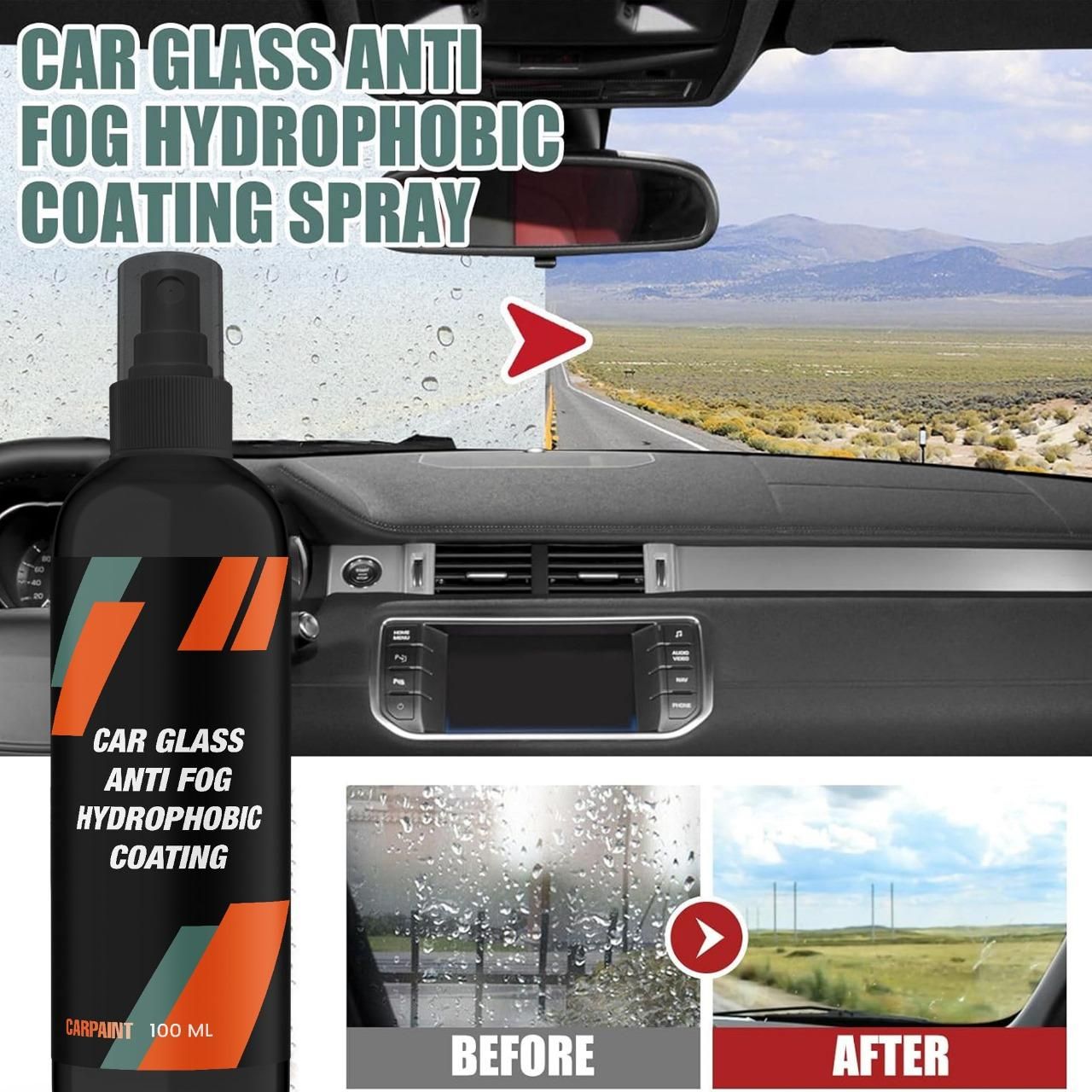 Car Glass Anti-Fog Hydrophobic Coating 100ml(Pack Of 1)