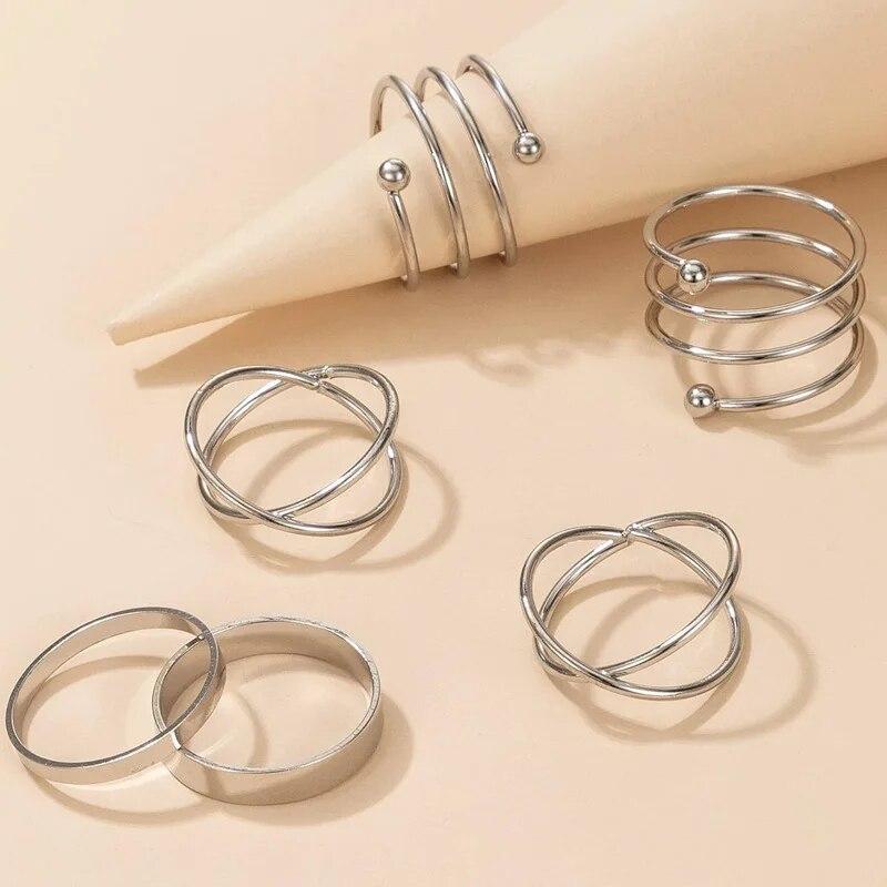 LunaTwist Ring Set (6Pcs)