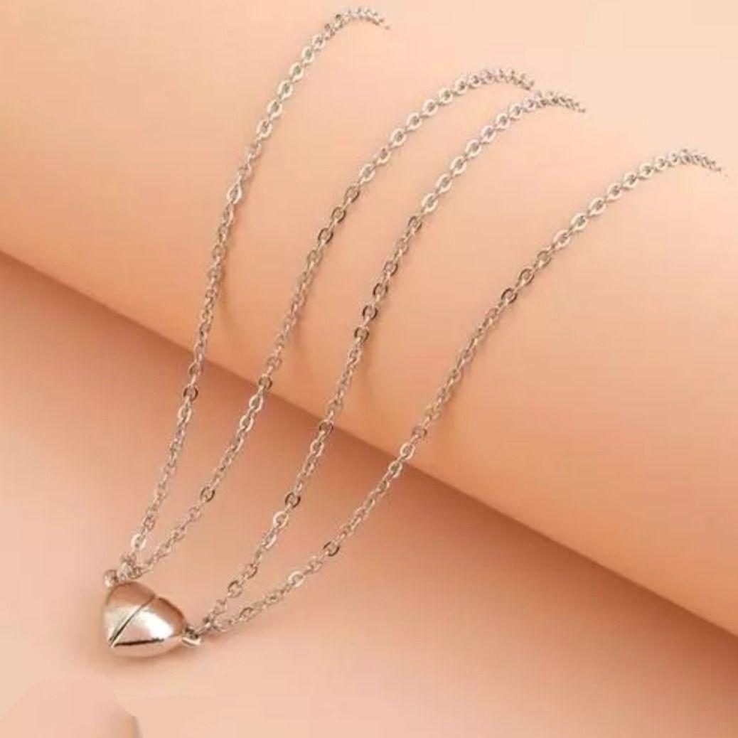 AVR JEWELS Fashion Couple Heart Necklace For Women and Men