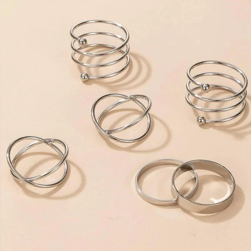 LunaTwist Ring Set (6Pcs)