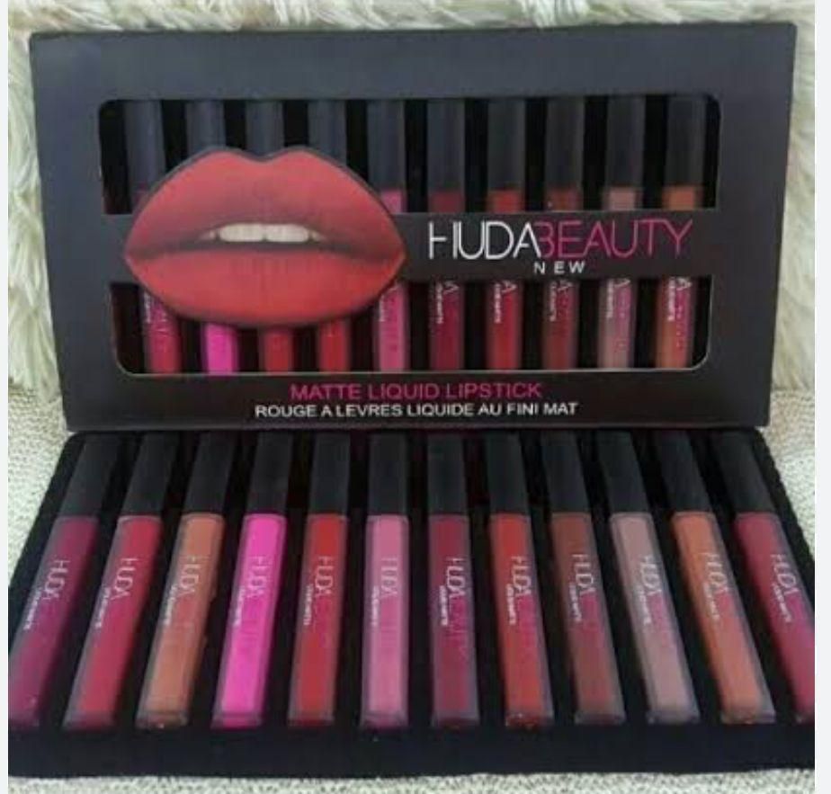 Huda Beauty matte Finishing Lipstick ( Pack of 12 )