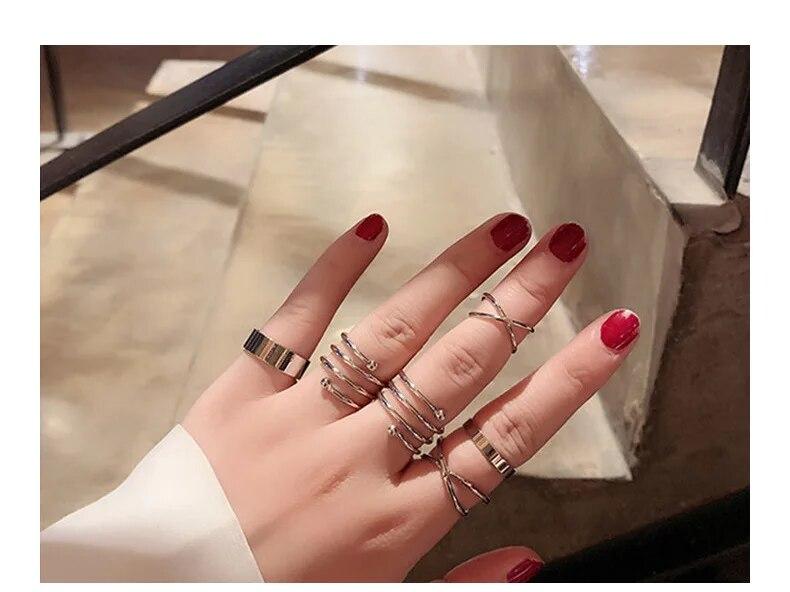 LunaTwist Ring Set (6Pcs)