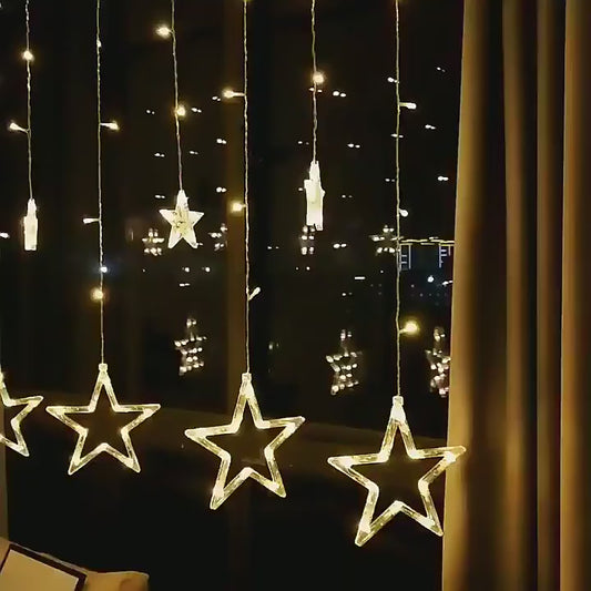 6Star+6Curtain light (LED light for home decoration ,party decoration)